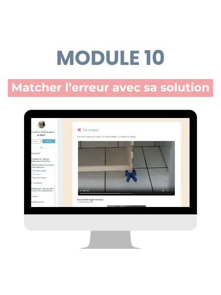 module 10 matcher l'erreur avec sa solution